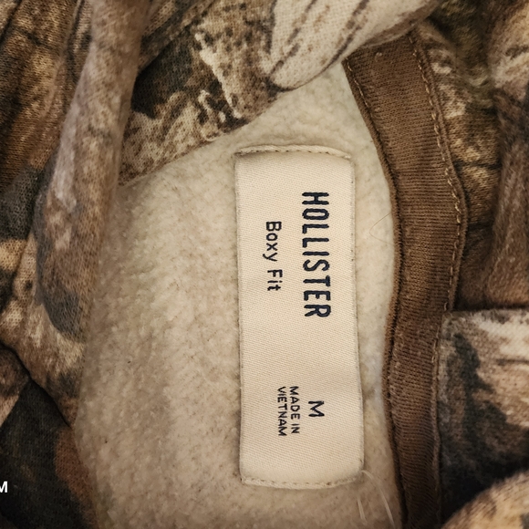 Hollister Brown Camouflage Boxy Fit Hoodie - Picture 4 of 8